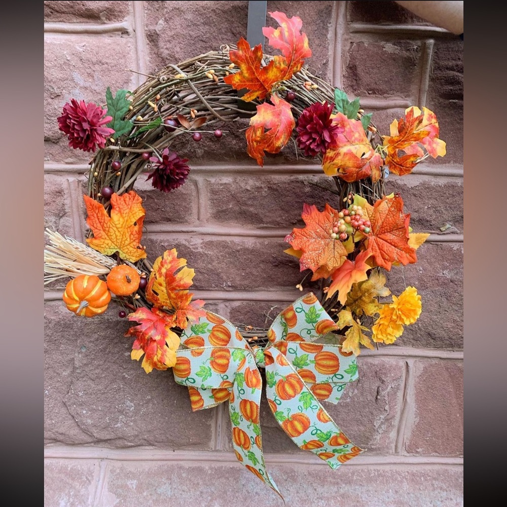 Fall Wreath - handmade grapevine wreath